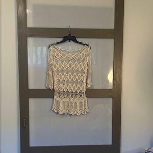 Ryu Ivory Crochet Knitwear